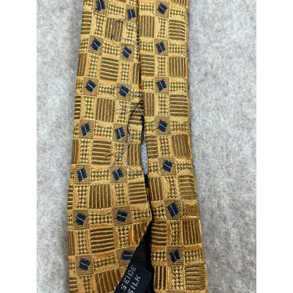 Britches of Georgetowne Geometric Silk Tie Vintage Gold Necktie